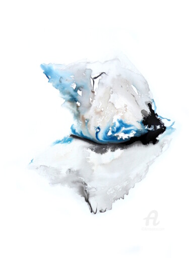 Peinture intitulée "Effusion coquillage…" par Constance Robine, Œuvre d'art originale, Encre