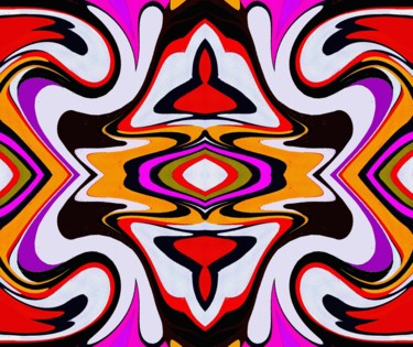 Digital Arts titled "Folk Tapestry VII" by Peter Jalesh, Original Artwork, Digital Painting