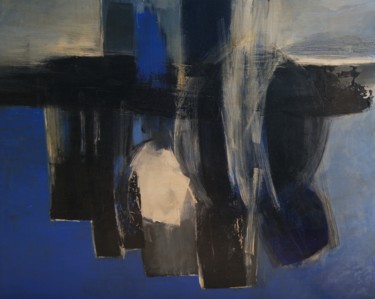 Horizon bleuté Peinture intitulée "Horizon bleuté" par Hervé Marchelidon, Œuvre d'art originale, Acrylique