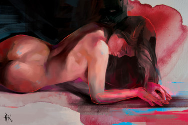 Delight Arts numériques intitulée "Delight" par Zhanna Kondratenko, Œuvre d'art originale, Peinture numérique Monté sur Châssis en b…