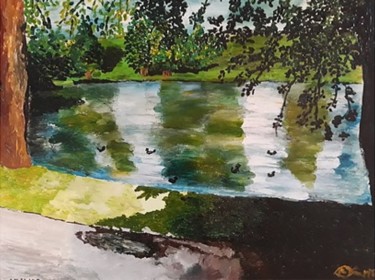 제목이 "parc-de-rouelles"인 미술작품 Oeilme로, 원작, 아크릴