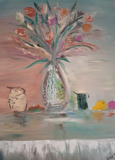 Peinture intitulée "ONE MOMENT life" par Pascal Jung, Œuvre d'art originale, Huile
