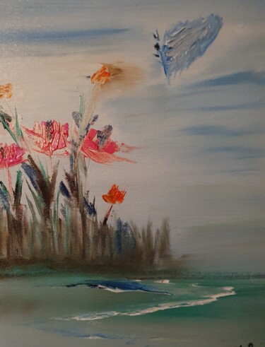 Peinture intitulée "lilly" par Pascal Jung, Œuvre d'art originale, Huile