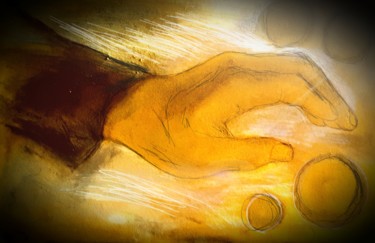Painting titled "Alles in einer Hand" by Sigrid Helmlinger, Original Artwork, Pastel