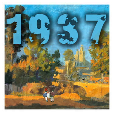 Enfance en Catalogne, en 1937 Arts numériques intitulée "Enfance en Catalogn…" par Gérard Bertrand, Œuvre d'art originale, Collage numérique
