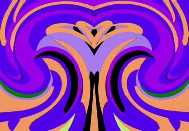 Digital Arts titled "Origame Flower" by Peter Jalesh, Original Artwork, Digital Painting