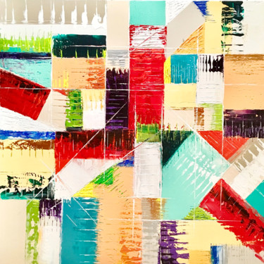 100-sur-100-cm.jpg Painting titled "100-sur-100-cm.jpg" by Hélène Dekoninck, Original Artwork, Acrylic Mounted on Wood Stretcher frame