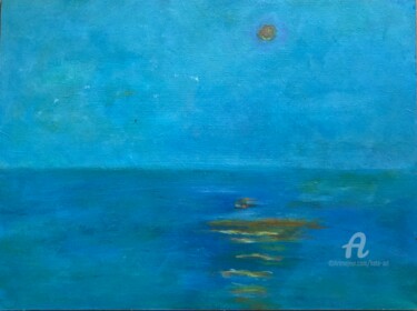 Peinture intitulée "Coucher de soleil d…" par Kate_art, Œuvre d'art originale