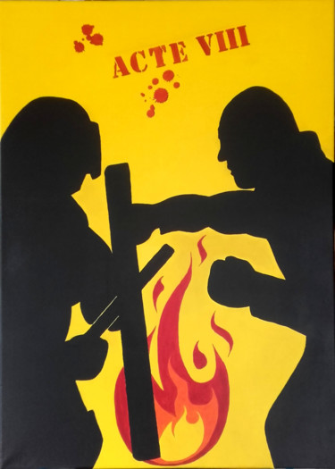 绘画 标题为“Acte VIII” 由Louis Garcia, 原创艺术品, 丙烯 安装在木质担架架上