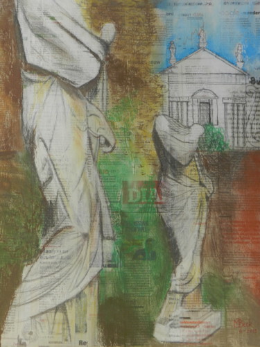 图画 标题为“kunstwerk-het-oude-…” 由Maarten Beck, 原创艺术品, 粉笔