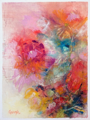 Peinture intitulée "# Bloom 08" par Marianne Quinzin, Œuvre d'art originale, Huile
