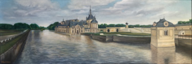 Peinture intitulée ""chantilly"" par Olivier Rose, Œuvre d'art originale, Huile Monté sur Châssis en bois