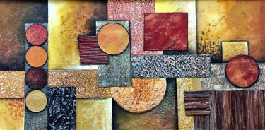 Painting titled "Contrast" by Jenny Hee, Original Artwork, Acrylic Mounted on Wood Panel