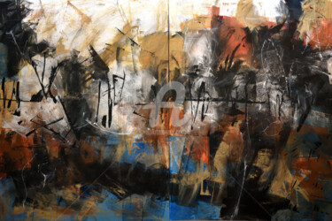 Schilderij getiteld "Банковский мост" door Igor Nelubovich, Origineel Kunstwerk, Acryl