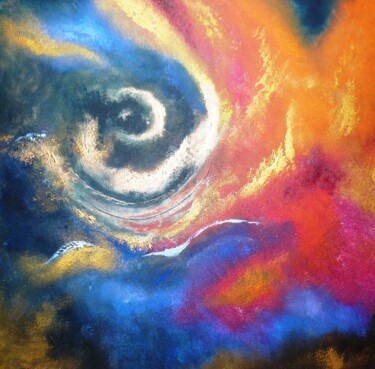 Painting titled "Nébuleusement Vôtre" by Gervaise Accart-Sanier (GAS), Original Artwork, Acrylic