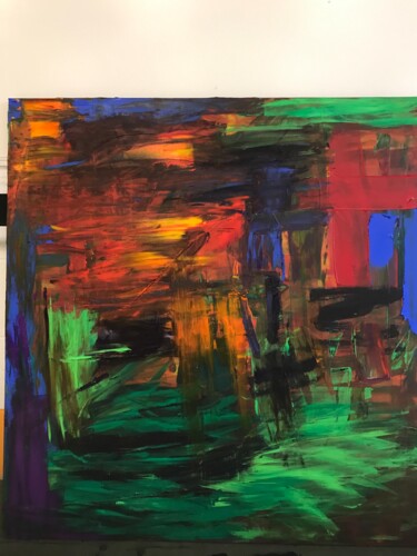 Peinture intitulée "Colour alignement" par Frances Bildner, Œuvre d'art originale, Acrylique