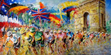 Painting titled "Le Tour De Triomphe" by Miki De Goodaboom, Original Artwork, Acrylic