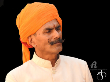 Portrait l'homme aux moustaches - INDE - RAJASTHAN Photography titled "Portrait l'homme au…" by Guylaine Bisson (GuyL'ART), Original Artwork, Digital Photography