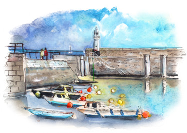 绘画 标题为“Mevagissey 01” 由Miki De Goodaboom, 原创艺术品, 水粉