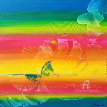 Joie - Légèreté - Être infini Peinture intitulée "Joie - Légèreté - Ê…" par Diane Hubesch, Œuvre d'art originale, Acrylique