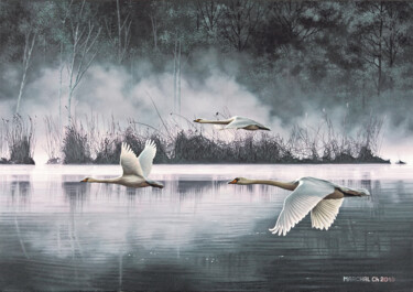 Peinture intitulée "L'instant zen" par Christian Marchal, Œuvre d'art originale, Huile Monté sur Châssis en bois