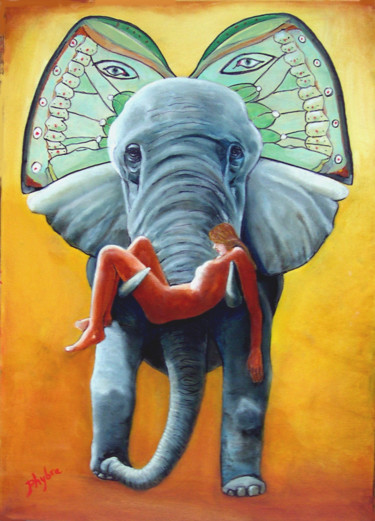 Peinture intitulée "La promesse  by Phy…" par Phybra, Œuvre d'art originale, Huile