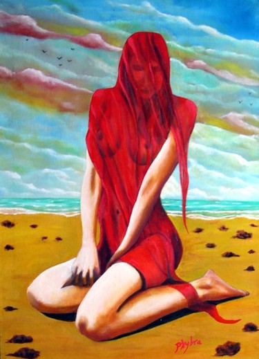 Rêverie estivale 50x70 huile by Phybra Peinture intitulée "Rêverie estivale 50…" par Phybra, Œuvre d'art originale, Huile