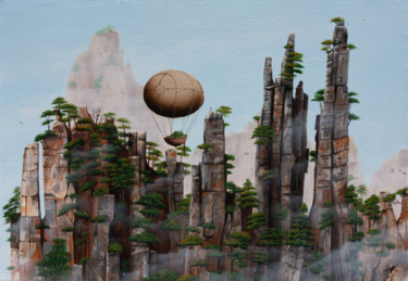 绘画 标题为“Hallelujah Mountain…” 由Pascal Genevois, 原创艺术品, 丙烯 安装在木质担架架上