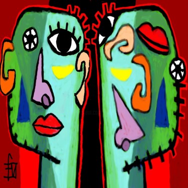 Digital Arts titled "figurez-vous-le-dev…" by Franck Vidal, Original Artwork, Digital Painting