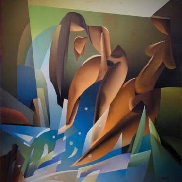 Painting titled "Разбитый аккорд" by Isaac Feldman, Original Artwork, Oil