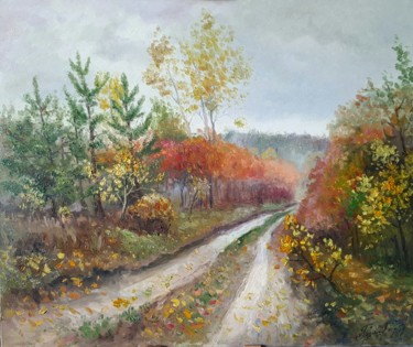 绘画 标题为“A rainy day by the…” 由Bogdan Ermakov, 原创艺术品, 油