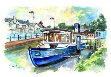 绘画 标题为“Floating Restaurant…” 由Miki De Goodaboom, 原创艺术品, 水粉