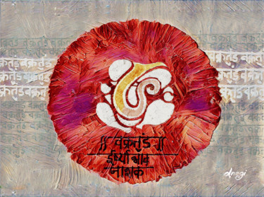 Digital Arts titled "1-a-vakr-tund-oil-p…" by Devendra Negi, Original Artwork, Digital Painting