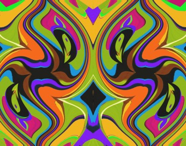 Digital Arts titled "Two Leaves" by Peter Jalesh, Original Artwork, Digital Painting