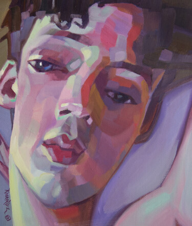 Peinture intitulée "Troy" par Khairzul Ghani, Œuvre d'art originale, Huile Monté sur Châssis en bois