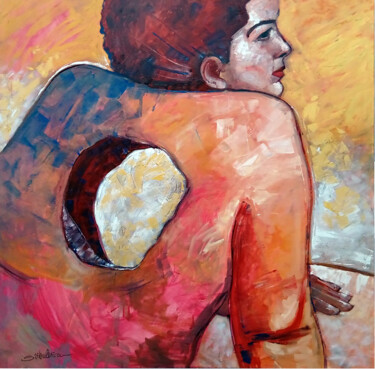 绘画 标题为“Empty Spaces Woman” 由Cosmin Tudor Sirbulescu, 原创艺术品, 油