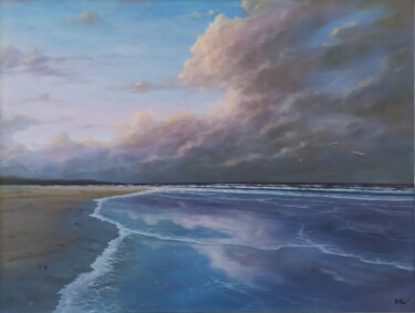 Schilderij getiteld ""Reflection''" door Zigmars ''Sigmar'' Grundmanis, Origineel Kunstwerk, Olie