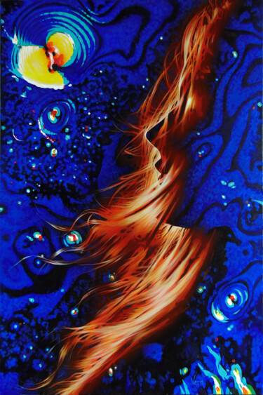 Painting titled "Scotch." by Sergey And Vera, Original Artwork, Oil Mounted on Wood Stretcher frame