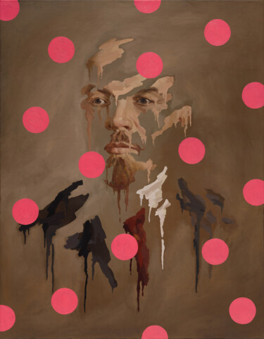 Oleksandr Balbyshev "Melting Lenin" Painting titled "Oleksandr Balbyshev…" by Oleksandr Balbyshev, Original Artwork, Oil Mounted on Wood Stretcher frame