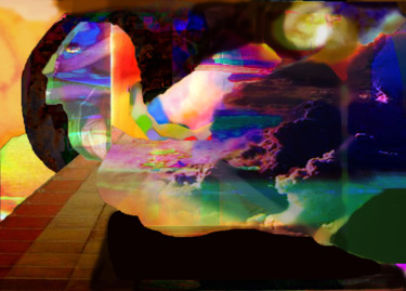 Digitale Kunst mit dem Titel "Sacred Silence and…" von Devorah Rosen, Original-Kunstwerk, Digitale Malerei