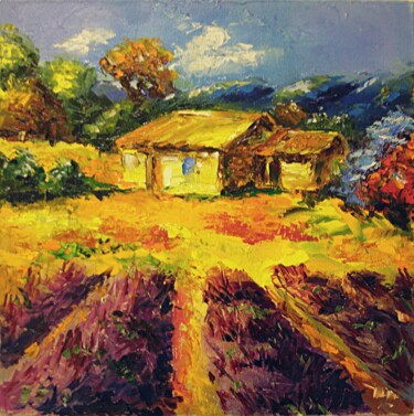 Painting titled "Light breath of Pro…" by Andriy Maslyanko, Original Artwork, Oil Mounted on Wood Stretcher frame