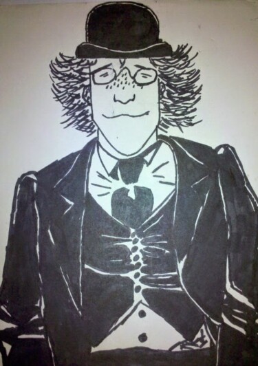 "Homme en costume" başlıklı Resim André Julien tarafından, Orijinal sanat, Mürekkep