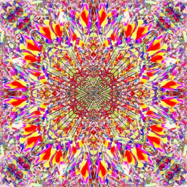 Arts numériques intitulée "MANDALA 2706 +losan…" par Alain Du Mortier, Œuvre d'art originale, Peinture numérique