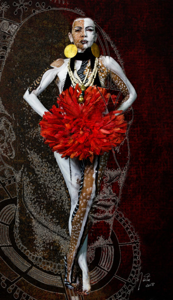 Photographie intitulée "Jungle" par Mata, Œuvre d'art originale, Photo montage