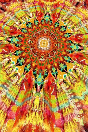 数字艺术 标题为“TABLEAU MANDALA écl…” 由Alain Du Mortier, 原创艺术品, 数字油画
