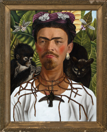 Oleksandr Balbyshev "Lenin-Frida" Painting titled "Oleksandr Balbyshev…" by Oleksandr Balbyshev, Original Artwork, Oil Mounted on Wood Stretcher frame