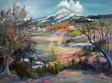 Картина под названием "La montagne" - Milorv, Подлинное произведение искусства