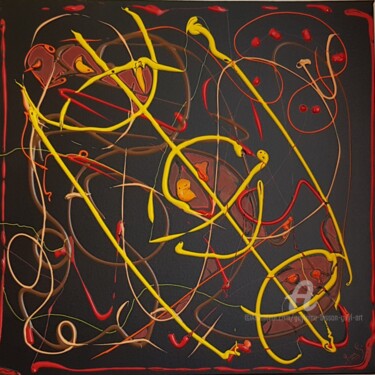 TOURBILLE JR - Peinture abstraite Pintura titulada "TOURBILLE JR - Pein…" por Guylaine Bisson (GuyL'ART), Obra de arte original, Acrílico
