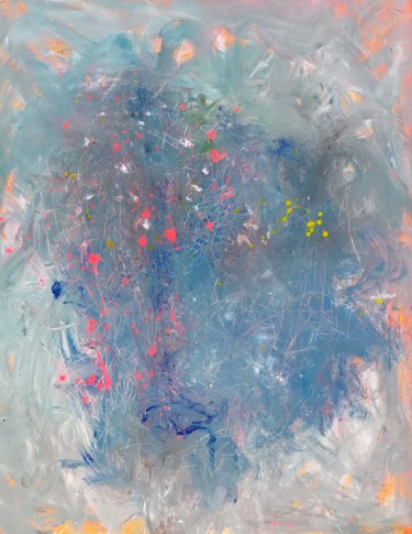 Peinture Acrylique abstraite _ LA VIE EST BELLE 제목이 "Peinture Acrylique…"인 미술작품 Norbert Engel로, 원작, 아크릴 나무 들것 프레임에 장착됨