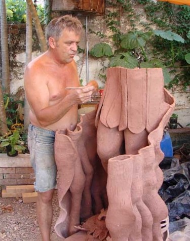 Escultura intitulada "Santo Expedito" por Alceo Luiz De Costa Dcosta, Obras de arte originais